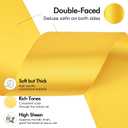 MEEDEE Yellow Satin 3 Inch Ribbon Lux Double Faced Satin Ribbon Wide Fall Autumn Colored Ribbons By 10 Yards Yellow Ribbons for Christmas Tree, Weddings, Flower Bouquet, Wreath Bow Making