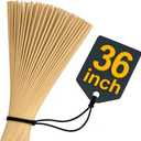 50 Pcs Smores Sticks - 36 Inch Long 5mm Thick Bamboo Skewers for Grilling Long Marshmallow Roasting Sticks for Campfire Skewers for Fire Pit to Making Kabobs, Hot Dog, Fruit, Crafts & Flower Bouquets