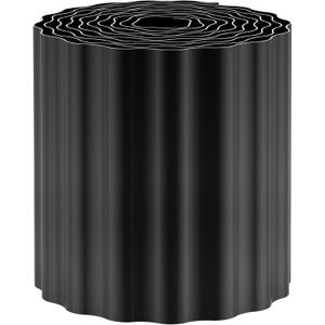 8"×40 FT Metal Garden Edging, Corrugated Landscape Edging Border, Sturdy Lawn Edging Border for Flower Bed,Walkways,Garden and Yard(Black)
