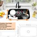 31 Inch Black Undermount Sink Stainless Steel-Bokaiya 31x18 Kitchen Sink Undermount Black Stainless Steel Sink 16 Gauge Single Bowl Kitchen Sink with Dish Grid