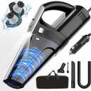 Car Vacuum, Portable Vacuum Cleaner with Powerful 7000PA Suction, DC 12V Power 16.4Ft Cord Wired Vacuum Cleaner, LED Light, Car Accessories for Men/Women, Black
