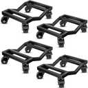 KEDSUM Car Dolly Set of 4, 6000 LBS Wheel Dolly, Heavy Duty Vehicle Dollies, Double V-Shaped Design & Nylon Casters with Brakes Used for Moving Cars, Trailers, SUV, Motorcycles and Boats