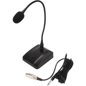 Gooseneck Condenser Microphone Conferences, Professional Desktop Wired Microphone with Mute Buttons and 6.35mm Connection Cable for Meetings Lectures Broadcasting Conferences Speech