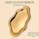 CCINPPY Ceramic Jewelry Tray Trinket Dish, Decorative Cloud Vanity Key Tray for Women, Ring Holder Dish, Cute Jewelry Plate Bowl Room Decor Aesthetic, Gold, Large