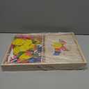 Melissa & Doug Pattern Blocks and Boards with 120 Multi-Colored Wooden Shape Tiles, 5 Double-Sided Puzzle Boards, Tangram Puzzles, Montessori Toys for Girls & Boys