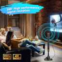 TV Antenna Indoor Antenna for Smart TV for Long Range Reception and All Smart TVs HD Digital Antenna with Amplifier Signal Booster for Local Channels Supports 4K 1080p-Orange