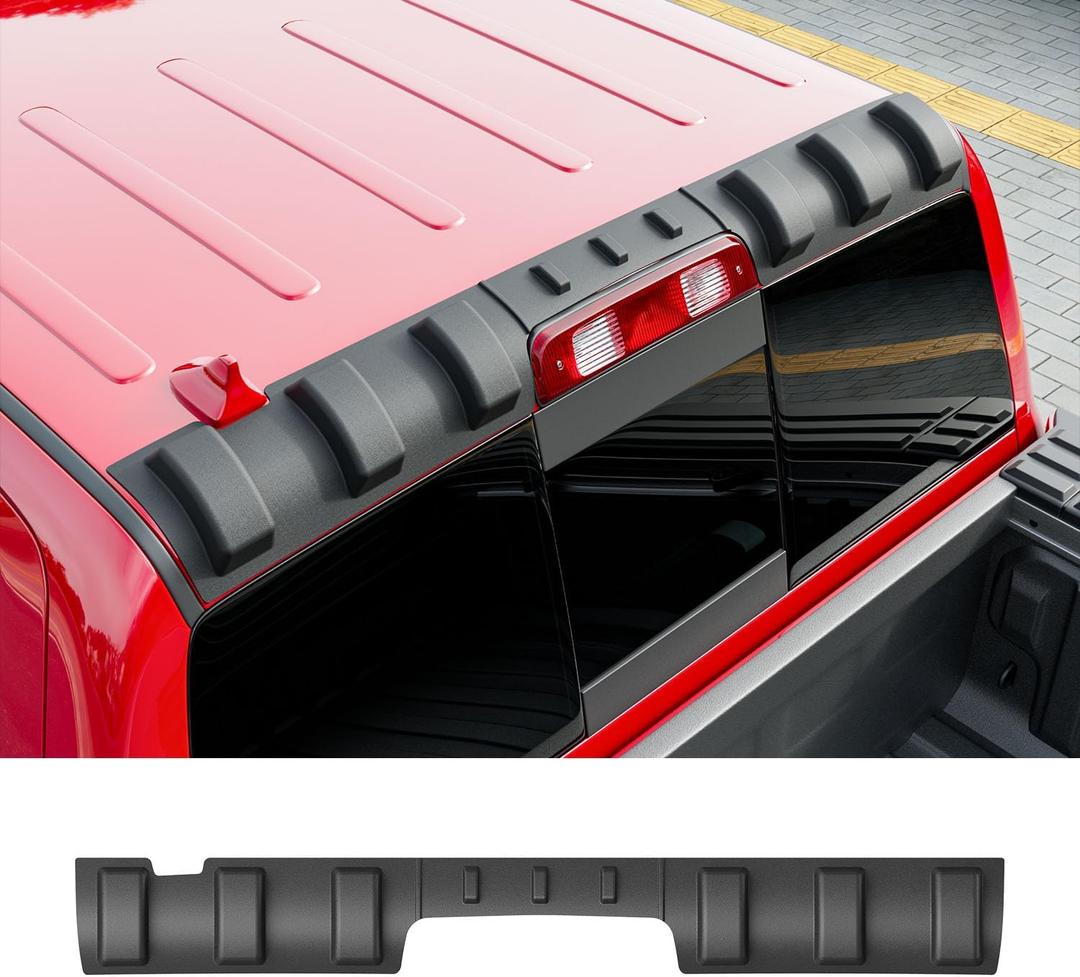 powoq Rear Roof Protector Compatible with 2009-2018 Dodge RAM 1500 Truck Cab Roof Protector TPE Rear Spoiler Replacement for 2009-2018 Dodge RAM 1500 Accessories