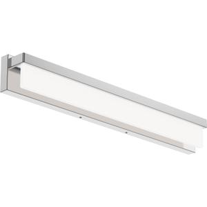 LED Bathroom Vanity Light Fixture Over Mirror 32.3 inch Modern Rectangle Finishing Bath Vanity Lighting Bar 4000K Daylight Wall Sconce (Chrome)