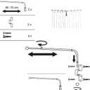 Swing Arm RodsSet of 2, 0.47inch Diameter, 15.8-inch to 27.5-inch, silver gray