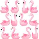 Pink Flamingo Rubber Duckies, 12PCS Bulk Flamingo Bath Toys for Kids Small Flamingo Rubber Duck Cake Decorations, Classroom Prizes