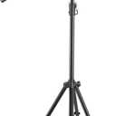 Pyle Heavy Duty Microphone Stand-Height Adjustable from 51.2'' to 78.75'' Inch High w/Extendable Telescoping Boom Arm 29.5'' and Stable Tripod Base-Clutch in T-Bar Adjustment Point PMKS56