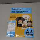 TECKWRAP Printable Heat Transfer Paper for T-Shirts 15 Sheets, 8.3" X 11.7" Printable Heat Transfer Vinyl for Inkjet Printer, Iron on Transfer Paper for Light and Dark Fabric (Matte White)