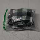 Smiry Round Picnic Tablecloth, Elastic Waterproof Fitted Vinyl Tablecloths for 31"-35" Tables, Flannel Backed Buffalo Plaid Table Cover for Dining, Camping, Outdoor, Black and White