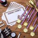 Cunno 15 Pcs Derby Medals with Award Certificate Race Car Trophy Gold Metal Award Medal with Neck Ribbon Prizes Winner Champion Trophies Prize Event Tournament Gifts
