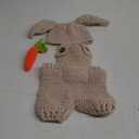 Newborn Easter Outfit Boy Photography Props Baby Bunny Handmade Crochet Rabbit Set Knit Hat Diaper Carrot Set for Kids