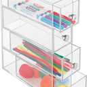 iDesign 36560EU 4-Drawer Vanity/Cosmetic Organizer, Set of 1, Clear