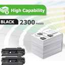 Aztech 05A CE505A Toner Cartridge Black Compatible for HP LaserJet CE505A 05A for HP LaserJet P2035 Toner Cartridge P2035N P2055DN 2055DN 2035N P2030 P2050 P2055D P2055X 2055D 2055X Printer 2 Pack