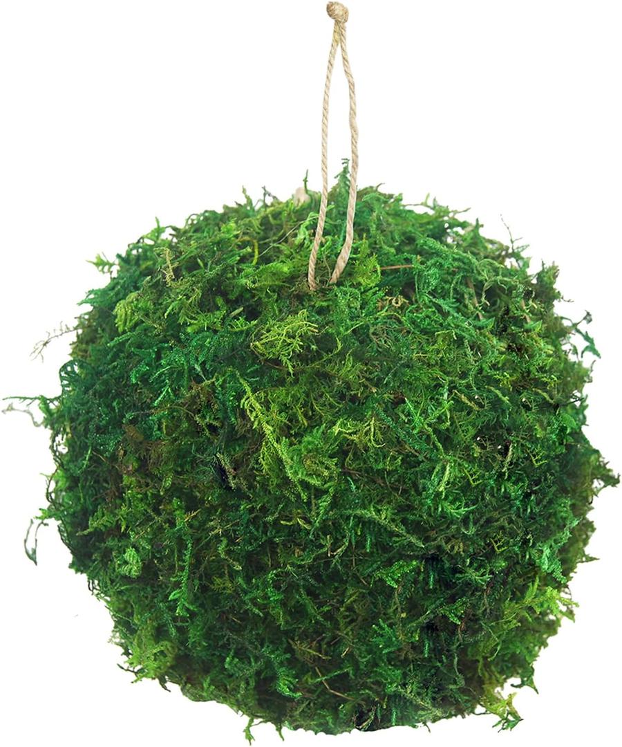 Moss Balls Decorative Faux Dried Moss Balls 6" Artificial Balls for Outdoors Large Green Moss Ball Bowl Fillers for Centerpiece Natural Moss Decorative Balls Christmas Home Party Wedding Decor (6 inches/15 cm)