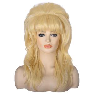 50s Beehive Wigs for Women | Blonde Bouffant Big Synthetic Hair Wigs for 60s 80s Married Housewife Vintage Costume Cosplay Halloween Party