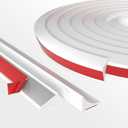 39 Inch Collapsible Shower Threshold Water Dam Barrier,Self Adhesive Silicone Shower Water Bathtub Splash Guard Bathroom Kitchen Water Stopper Blocker for Dry and Wet Separation Seal Strip Edge Trim (White)