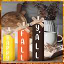 2 x Geetery 3 Pcs Fall Decoration for Home Fall Table Block Sign Thanksgiving Tiered Tray Decor Thanksgiving Wood Table Decor for Autumn Harvest Office Shelf Desk Kitchen Party Supplies (Bright Style)