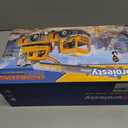 Large Crane Truck Toy with Extendable Crane Arm, Lights & Siren Sounds, Assemble & DIY Truck Engineering Vehicle Toy for Boys Girls Christmas Birthday Gifts Kids Toys for 3 4 5 6 7 8 Years Old