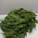 2Pcs 9FT Christmas Norfolk Pine Garland, Realistic Artificial Pine Garland, Real Touch Faux Greenery Christmas Garland for Table, Mantle, Winter Holiday Christmas Decorations Indoor Outdoor