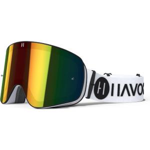 Havoc Racing Magnetic Frameless Goggles - For Motocross, Dirt Biking, Snowboarding, ATV, & UTV - UV Blocking Anti-Fog Goggles (Tempest)