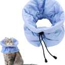 Adjustable Recovery Collar - Lightweight, Waterproof & Soft for Cats & Dogs - Prevents Licking Wounds (S)