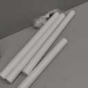 Closet Rods for Hanging Clothes, 17 to 69 Inches Stepless Adjustable Metal Closet Rod, 1.3 Inches Heavy Duty Clothes Hanging Rod for Closet Wardrobes Laundry RV, White