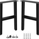 Metal Table Legs Heavy Duty Square Tube Desk Frame Modern Dining Table/Coffee Table Legs,Set of 2(H)
