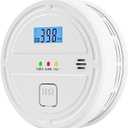 Smoke and Carbon Monoxide Detector Battery Operated,2-in-1 Smoke Carbon Monoxide Detector,Digital Display,Smoke Alarm for Home,Kitchen
