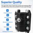 Water Pipe Repair Clamp, Emergency Pipe Repair Clamp Kit fit for OD 63MM Plastic and Metal Pipes, Replace Pipe Patch Kit Fix Leak Pip