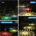 Solar Pathway Lights 6 Pack, Outdoor Solar Lights Waterproof Warm White & Multicolor Changing Solar Garden Lights for Walkway Yard Driveway Lawn