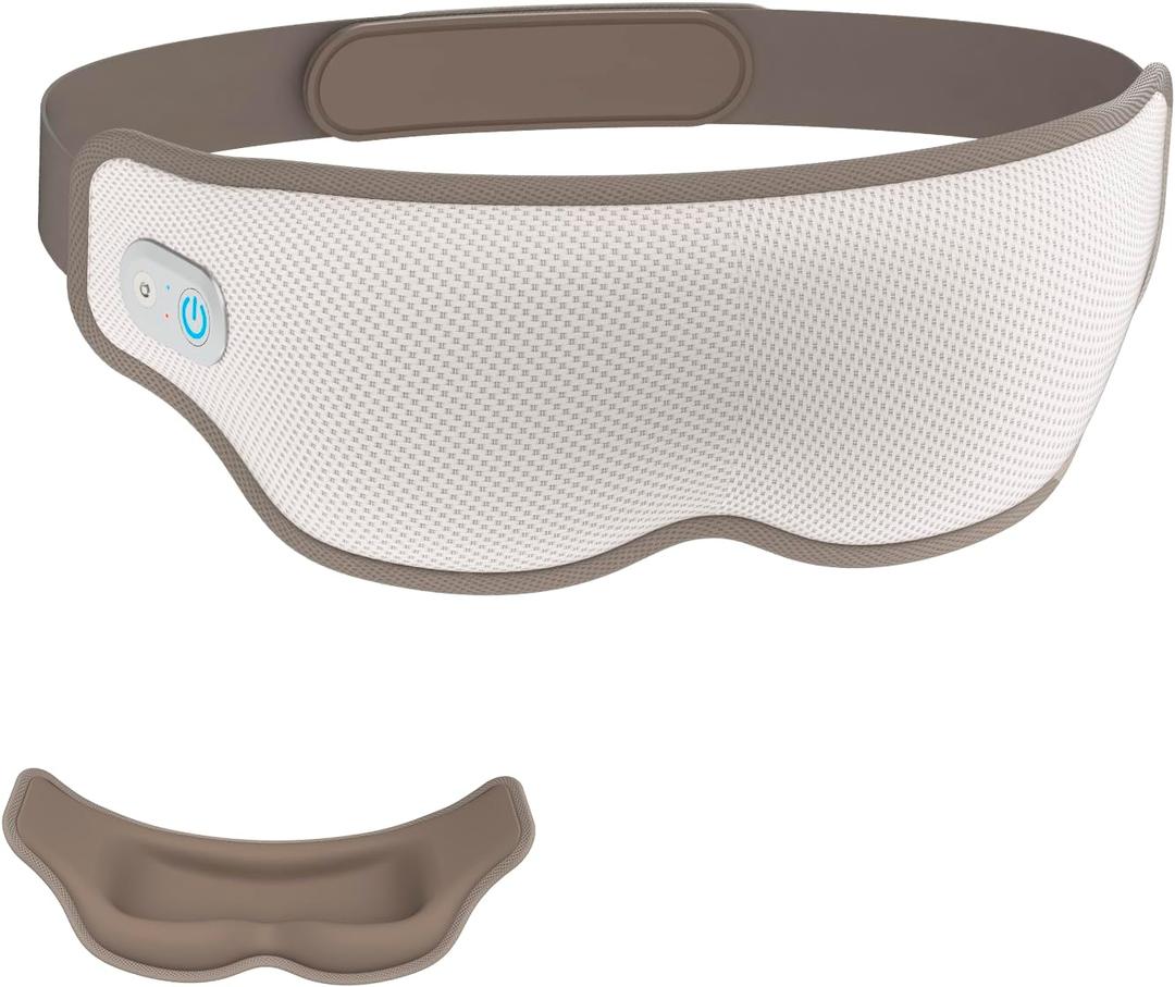 F&G Eye Mask Massager with Heating and Cooling Functions,Sleep Eye mask,Adjustable Heating and Vibration Function,Suitable for Migraines,Relieve Eye Fatigue,Improve Sleep for Women Men