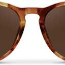 WearMe Pro Round Polarized Sunglasses for Women - UV400 Protection, Lightweight Frame, Vintage Retro Style