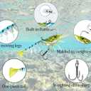 Super Durable TPE Fishing Lures for Crappie Trout WalleyeLifelike Shrimp Crayfish Swimbait,Pre-Rigged Fishing Jig Lures for Freshwater and Saltwater (DG&B&YP&P-4pcs)