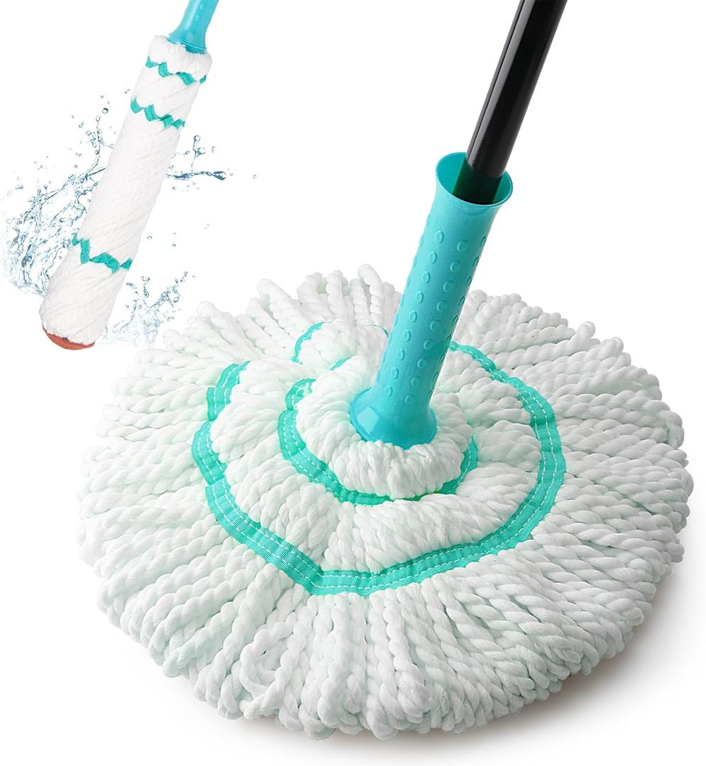 KeFanta Self Wringing Twist Mops for Floor Cleaning, Microfiber Floor mop with 57 " Long Handle, Easy Wring Mop for Hardwood Commercial Household Clean
