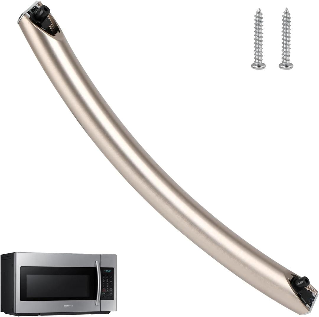 Upgrade ME16A4021AS Microwave Door Handle, Replaces with Samsung Microwave Handle ME16A4021AS, with 2 Screws, DE94-04313F Microwave Door Handle, Compitable for Samsung Microwave