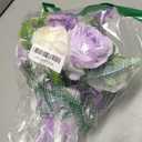 Bride Bouquets for Wedding 8.5 Inch Lilac Artificial Rose Flower Bridal Bouquets for Bride Wedding Bridesmaid Marriage Proposal Party Anniversary Church Decoration