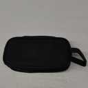 HappyDavid Soft PU Leather Zipped Travel Toiletry Bag Mens Ladies Supply Toiletry Bag Case(Black)