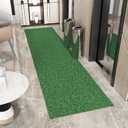Ottomanson 2' x 15' Hallway Runner Extra Durable Non-Slip Rug Mat for Indoor & Outdoor Use - Ideal for Kitchen, Entryway, Patio & Garage - High-Traffic Carpet, Green