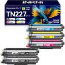 TN227 tn-227bk/c/m/y high Yield Toner Cartridge 5 Pack(with chip) Compatible Replacement for Brother tn227 tn227bk tn223 Toner for HL-L3270CDW MFC-L3770CDW MFC-L3710CW HL-L3290CDW MFC-L3750CDW Prints