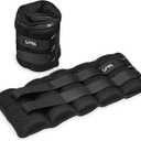 SPRI Adjustable Ankle Weights - Walking Weights for Strength Training Exercises, Resistance Endurance Workouts, General Fitness - For Strengthening & Toning Lower Body (c) 20-Pound / 10lbs Each (Black))