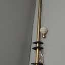 Exclusive Home Curtains Peony 1" Curtain Rod and Coordinating Finial Set, Gold, Adjustable 66"-120
