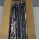 Tension Curtain Rod, Extra Long Outdoor Curtain Rod 43-131 Inch Adjustable, 1.1 Inch Diameter Thick Heavy Duty Black Spring Curtain Rod, Stainless Steel Shower Rod for Bathroom No Drilling, No Rust