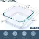 Small Casserole Dish, 5 Inch Glass Square Baking Dish Individual Portion Baking Pan for Oven Microwave Air Fryer Square Egg, Clear Prep Bowls with Handle