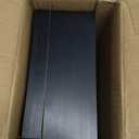 HofferRuffer Faux Leather Decorative Box, Large Wooden Structure Keepsake Box Accessory Organizer Jewelry Organizer with Hinged Lid, Storage Container for Home or Office (Black)