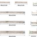 Giftgarden 24 Inch Wall Mounted Floating Shelves Set of 5, Distressed White Wood Wall Shelves for Bathroom, Bedroom, Kitchen, Living Room Storage and Decoration, Rustic Wooden Picture Ledge