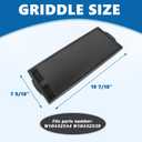 W10432544 Griddle Stove Replacement Parts for Whirlpool Gas Stove | Cast Iron Range Griddle Plate W10432539 KitchenAid Kenmore Jennair Maytag Gas Cooktop Parts Burner Griddle Flat